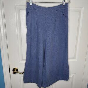 Sigrid Olsen Linen Blue Pants